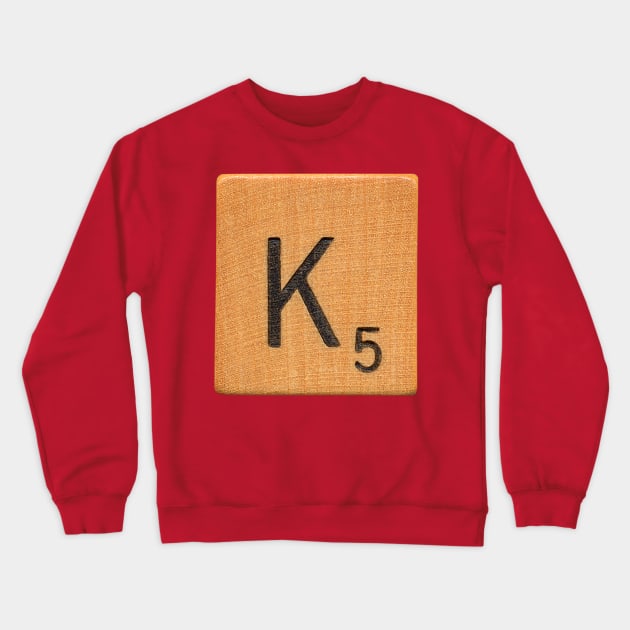 Scrabble Tile 'K' Crewneck Sweatshirt by RandomGoodness